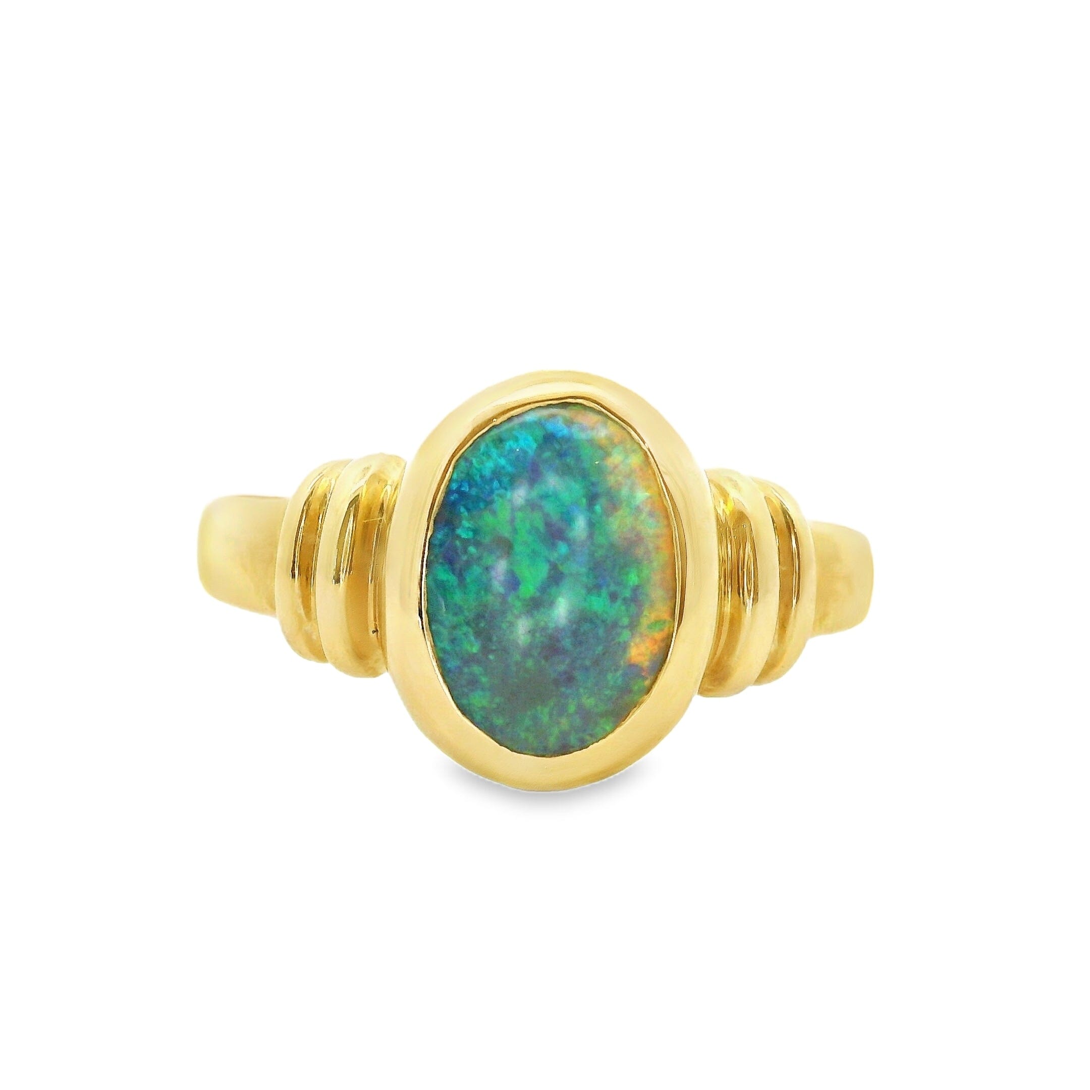 Lagoon Black Opal Ring 035