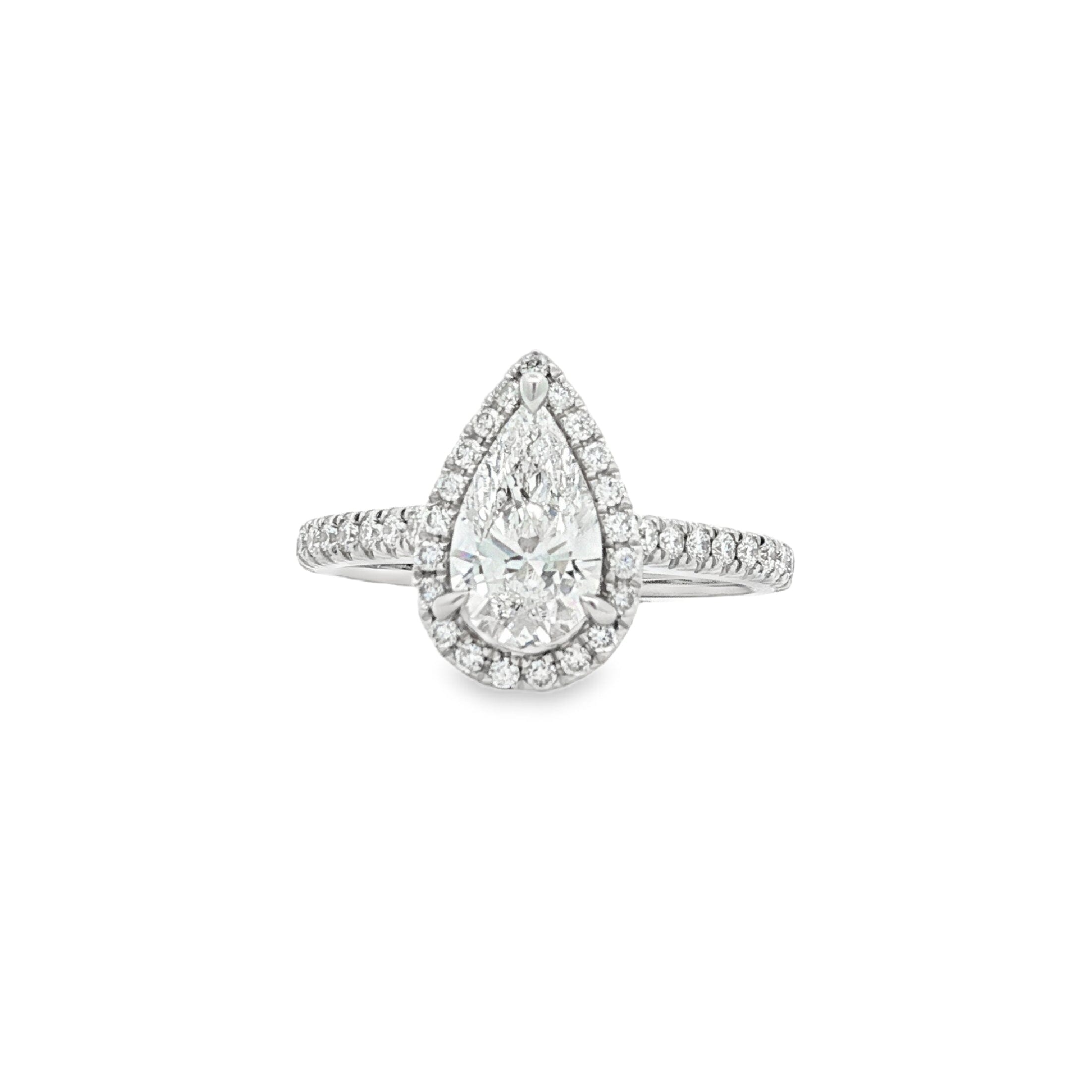 White Pear Lab-Grown Diamond Ring 001