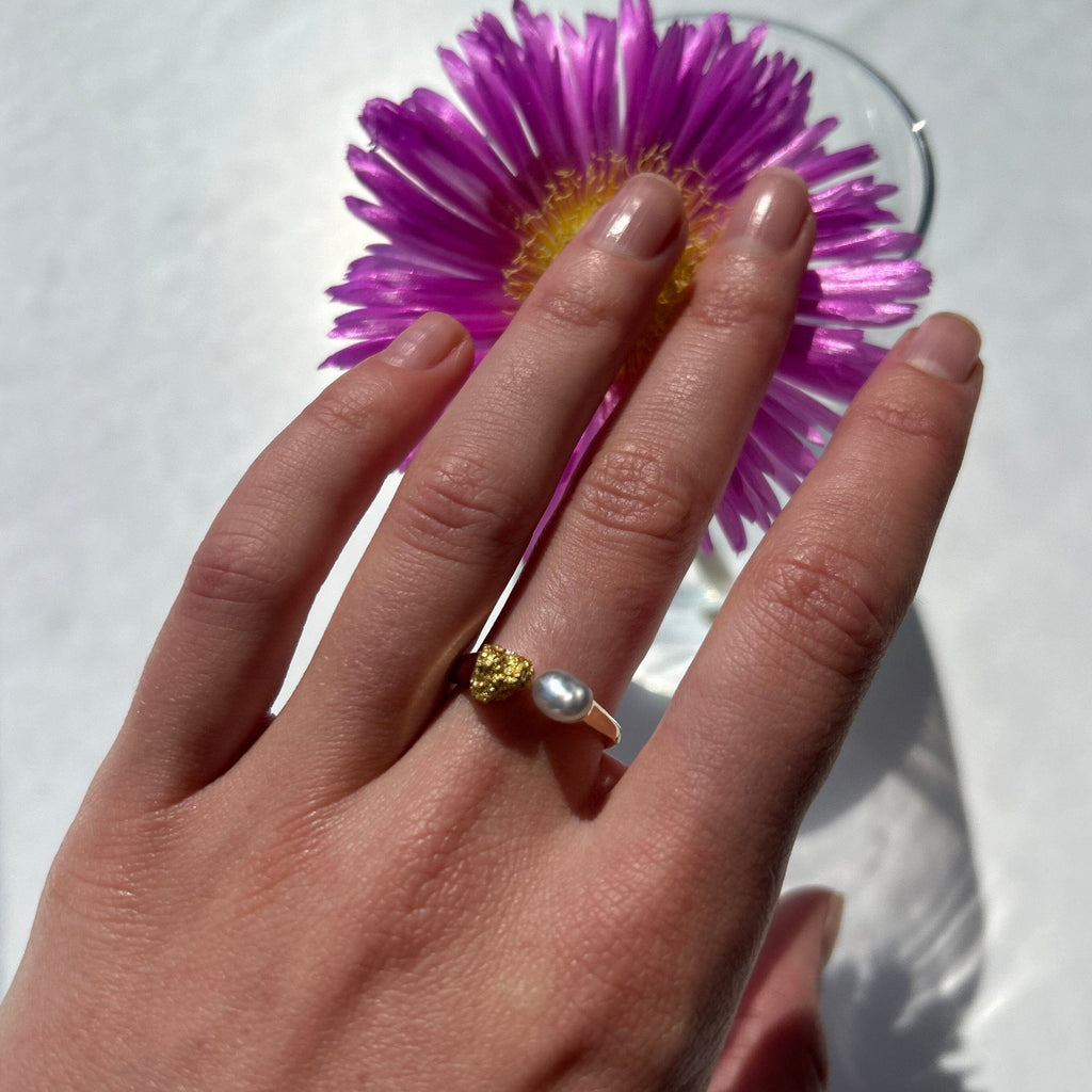 Lustre+Gold Ring on Model Hand