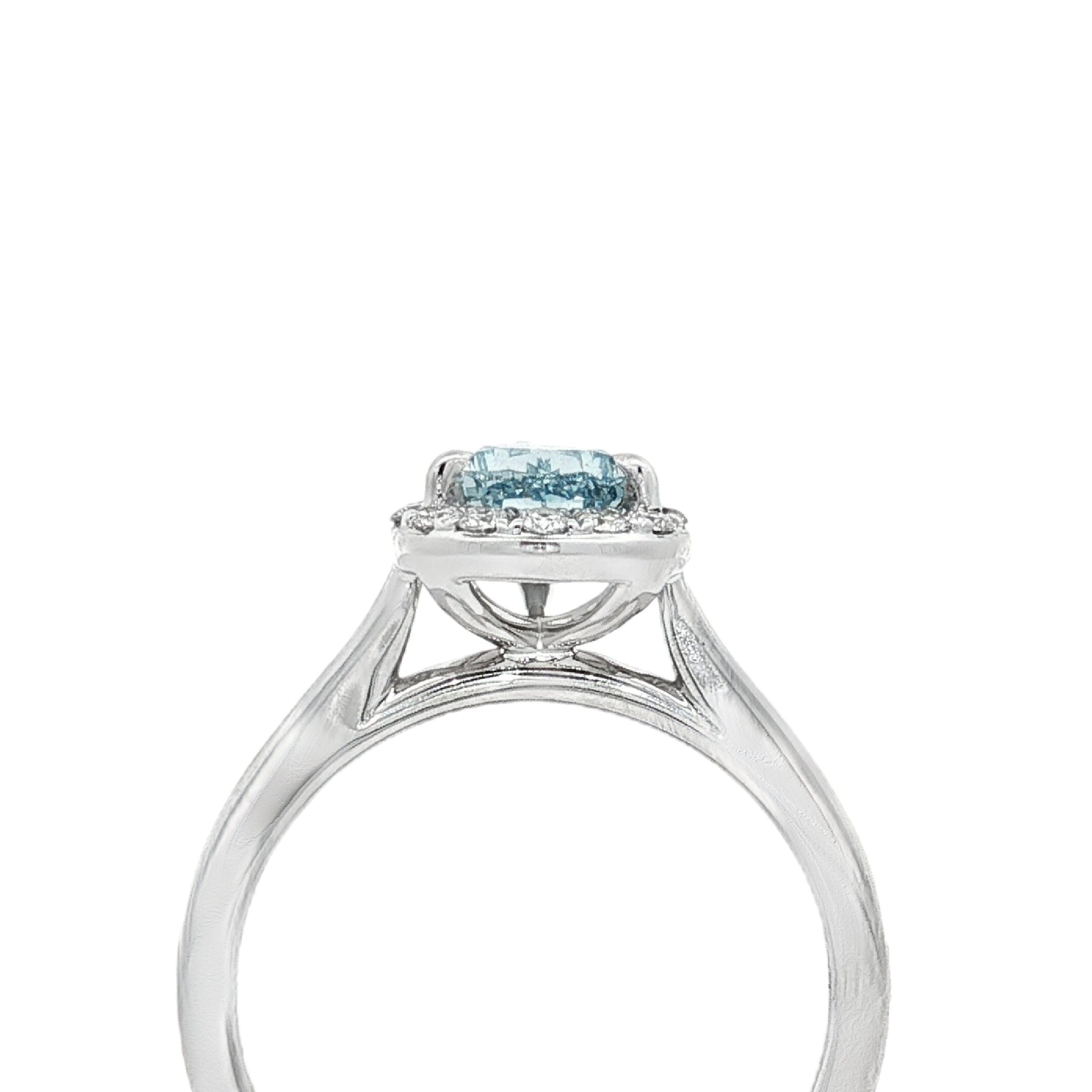Fancy Blue Pear Lab-Grown Diamond Ring 005