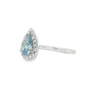 Fancy Blue Pear Lab-Grown Diamond Ring 005