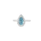 Fancy Blue Pear Lab-Grown Diamond Ring 005