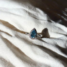 Fancy Blue Pear Lab-Grown Diamond Ring 005