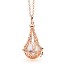Pink Cultured Pearl 14ct Rose Gold Necklace | Ikecho Australia       