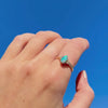 0.40ct Turquoise Solid Black Opal Ring